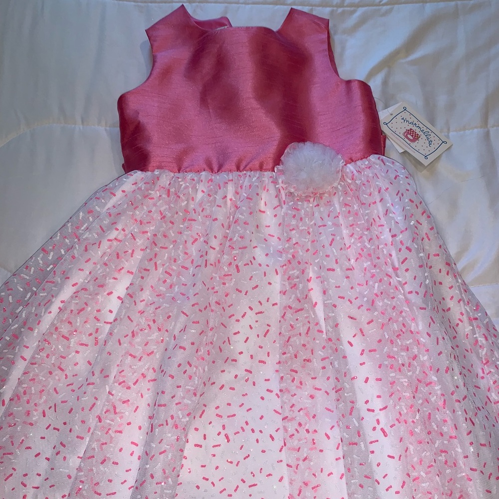 Brand new Marmellata pink and white dress